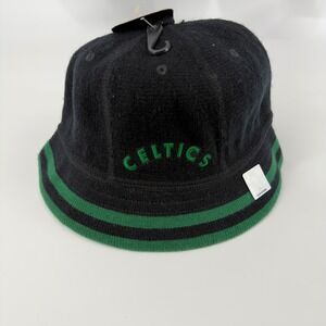 VTG NEW Nike Boston Celtics Basketball Team Knit Beanie Hat M L Black Green NWT